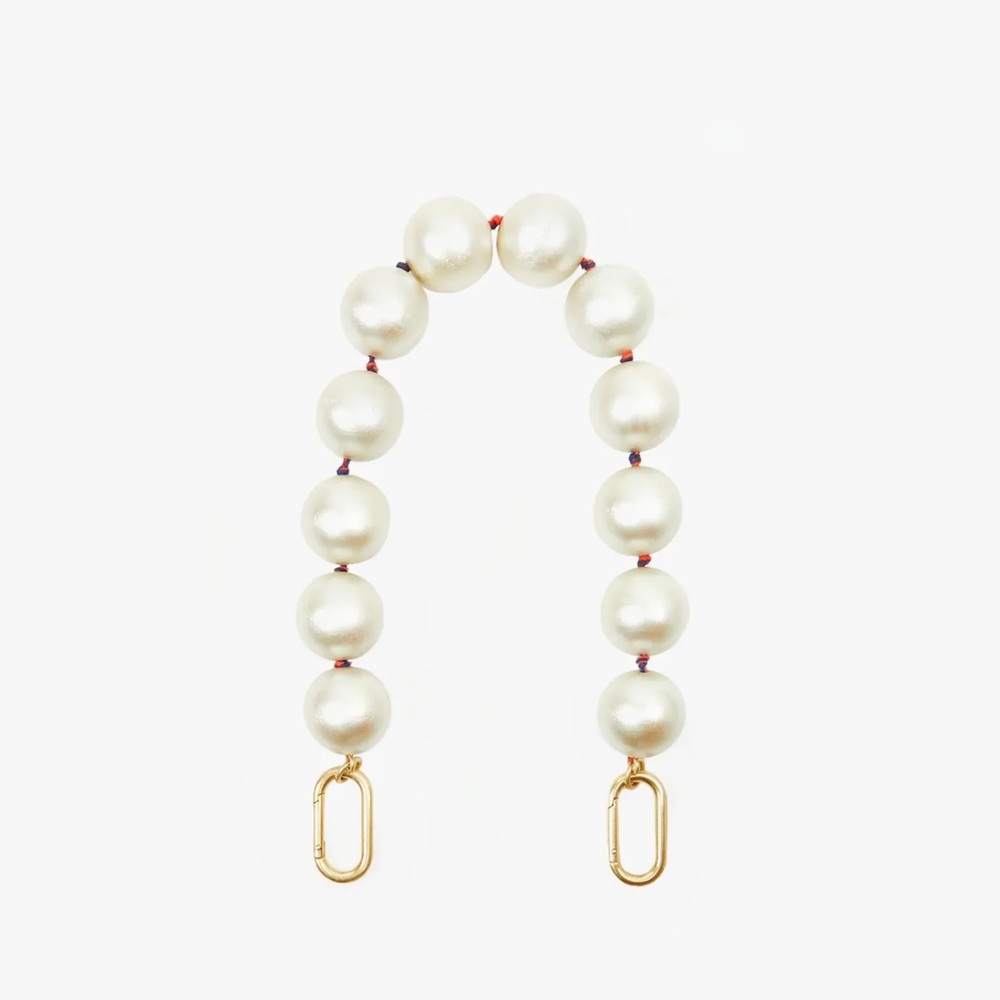 ** ISO Clare V Shortie Strap in Pearlized Wood **